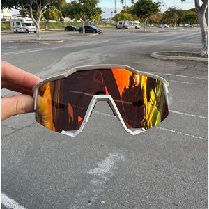 100% Speedcraft sunglasses. Great condition, comes with clear lens,carrying case